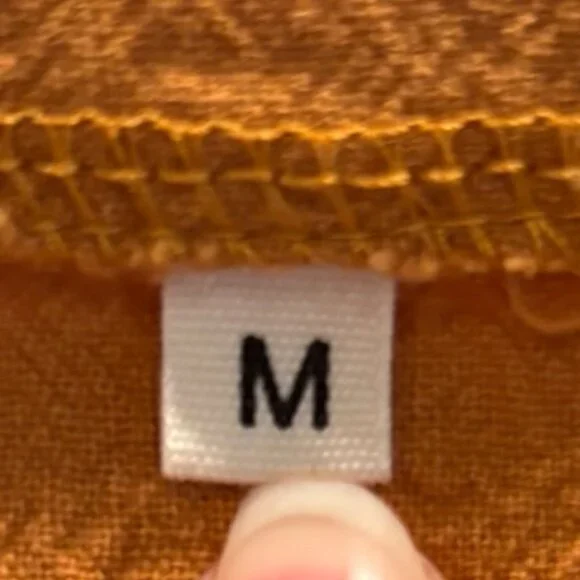 Rust Orange Linen Blend Overalls Cotton Relaxed Fit Women’s M - Picture 5 of 5